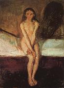 Edvard Munch Pubescent oil painting